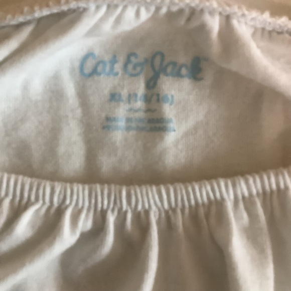 Btween & Cat & Jack Size 14 Girls Striped Top and White Top. Preloved - Picture 10 of 11